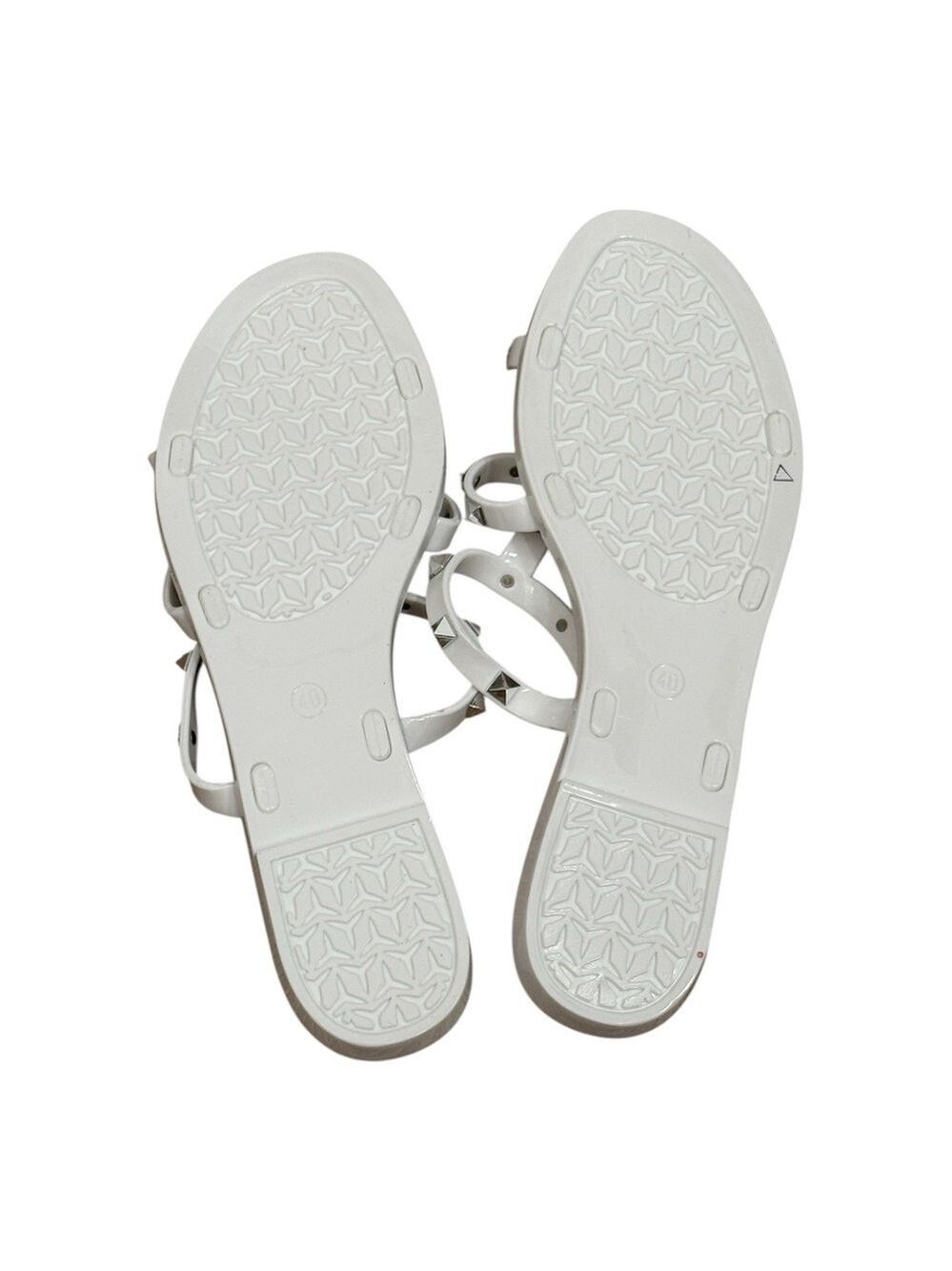 New OMGard Women’s Size 9 or 40 White Studded Jelly Sandals - Picture 3 of 3